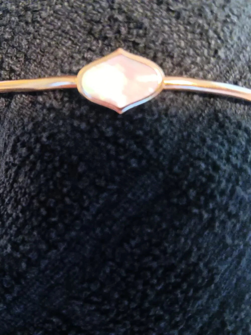 NIB Kabana Mother of Pearl inlay cuff bangle bracelet 14k rose gold Na Hoku